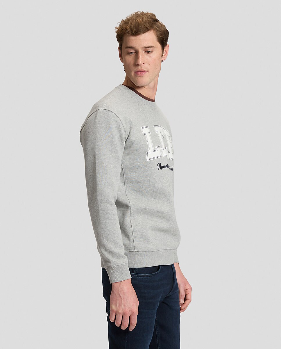 Sudadera con cuello redondo de hombre en de corte regular - Lee - Gris Gris-4