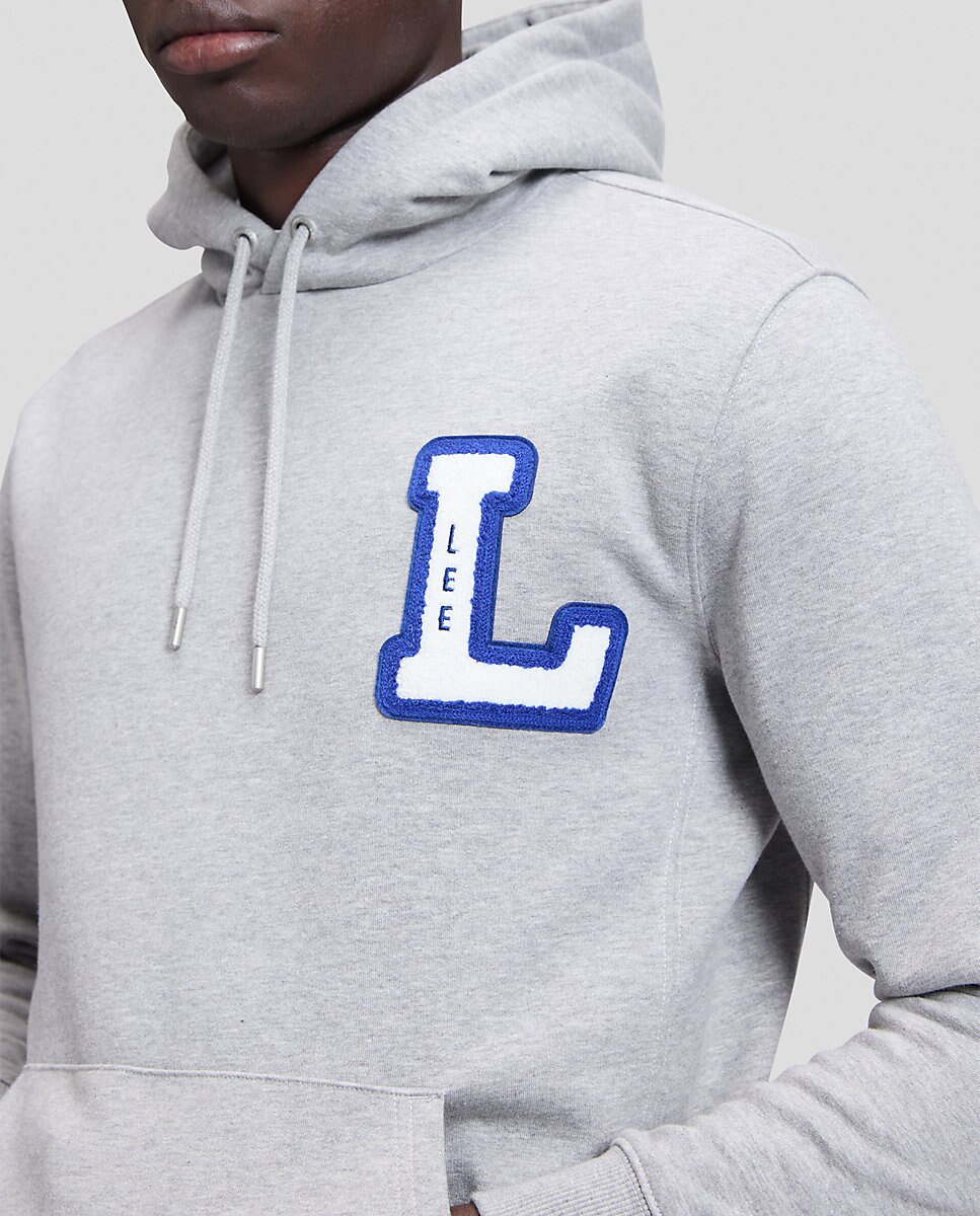 Sudadera con capucha de hombre en de corte regular - Lee - Gris Gris-5