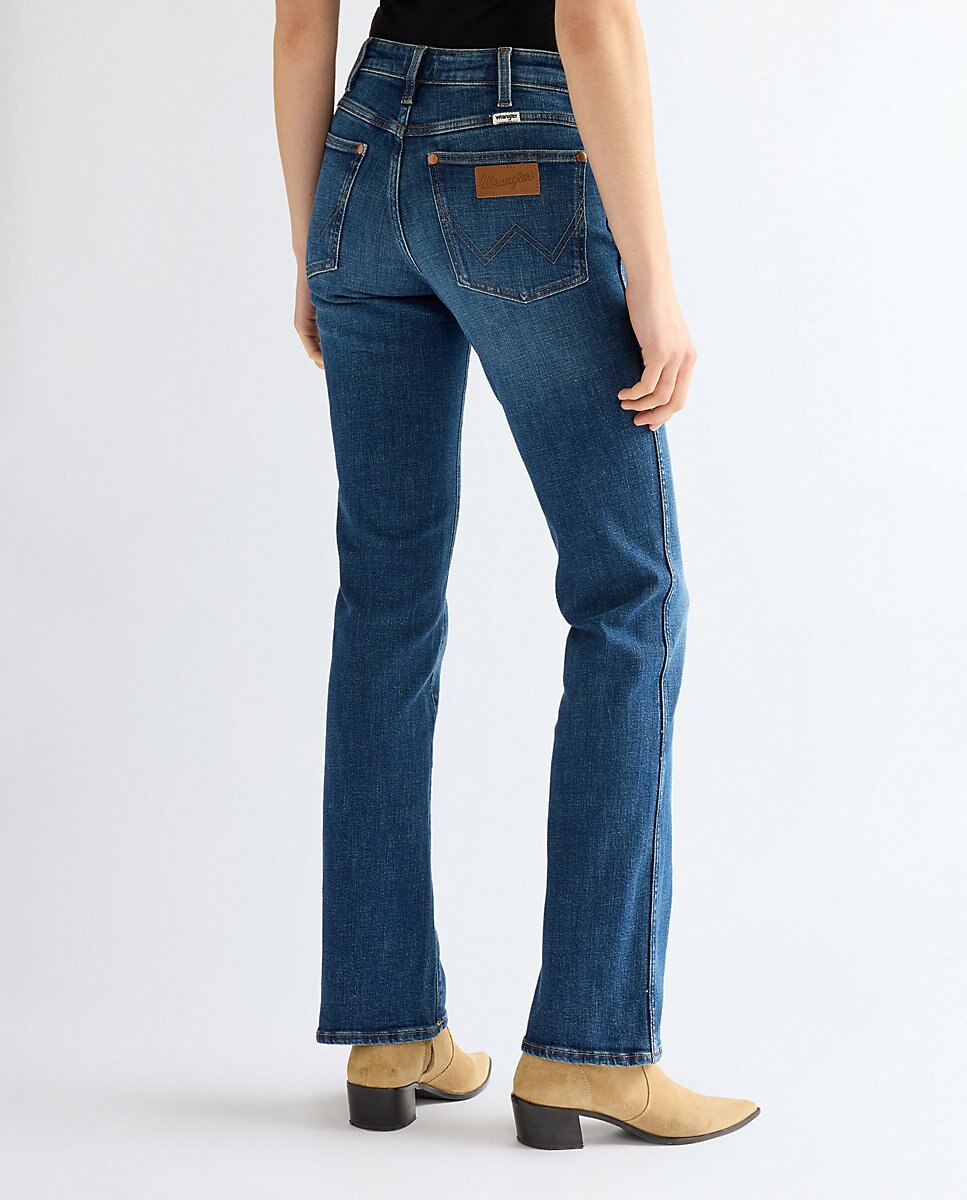 Vaquero campana de mujer de corte bootcut y cintura regular - Wrangler - Azul Azul-3