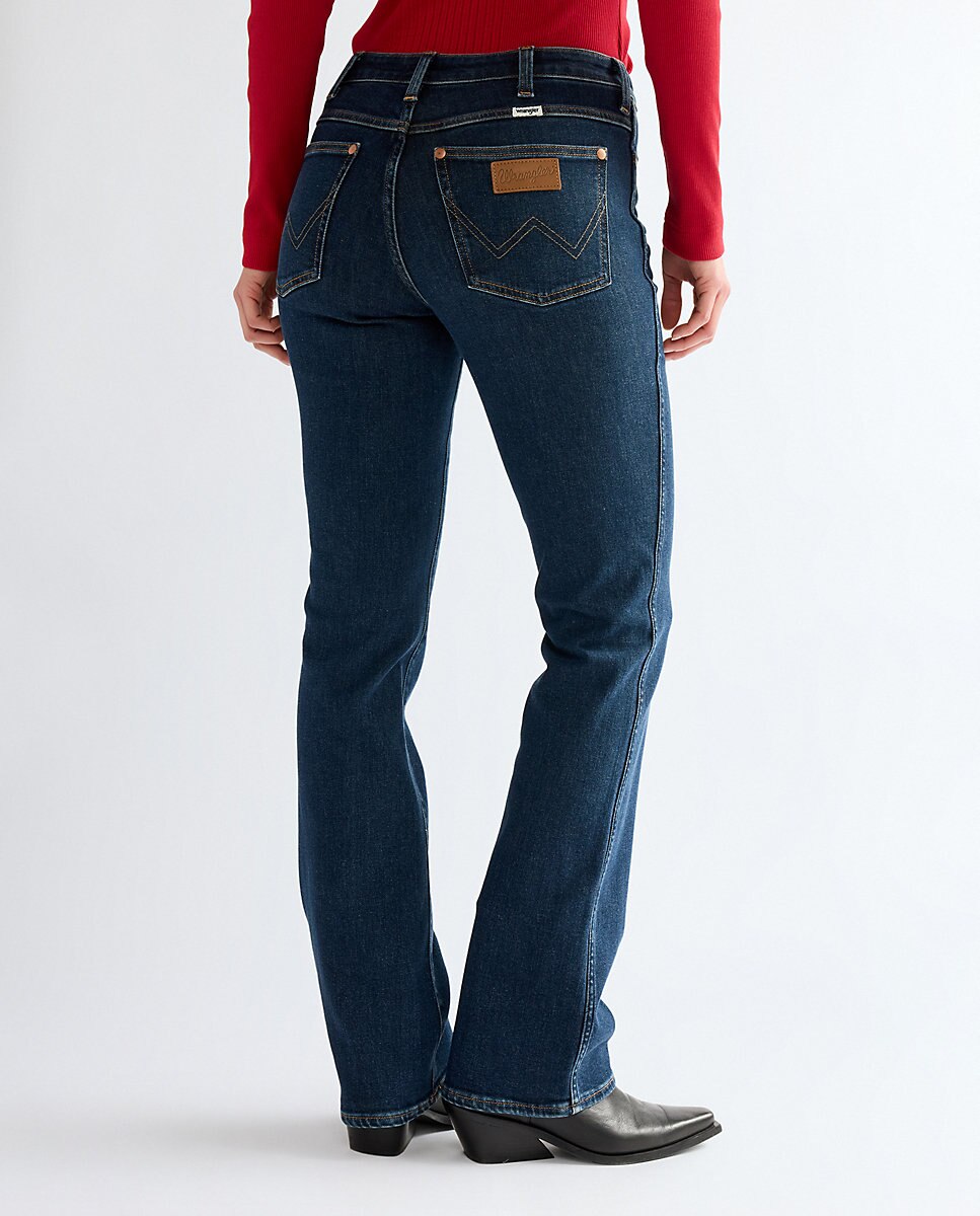 Vaquero campana de mujer de corte bootcut y cintura regular - Wrangler - Azul Azul-3