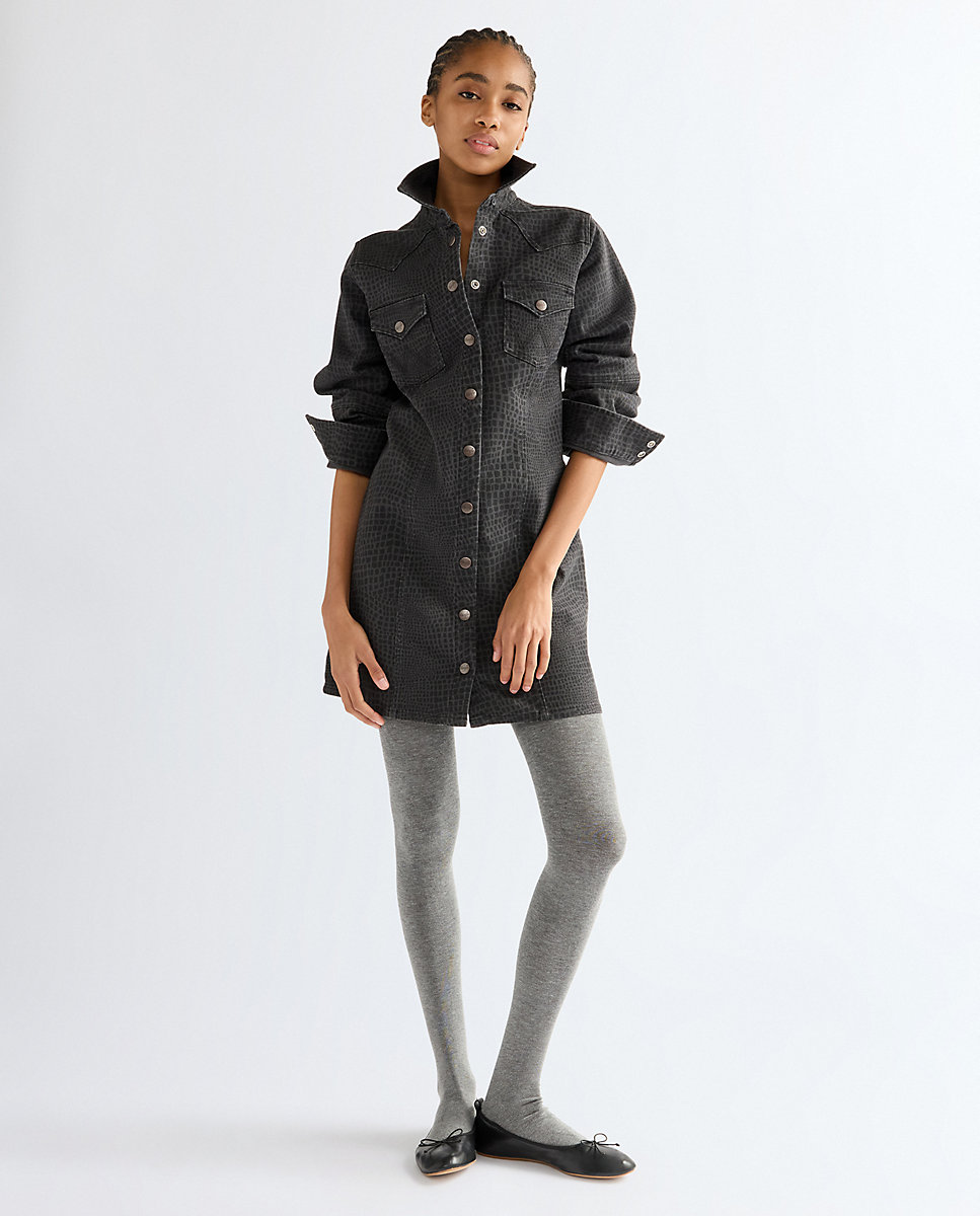Vestido vaquero corto de manga acampanada - Wrangler - Negro Negro-2