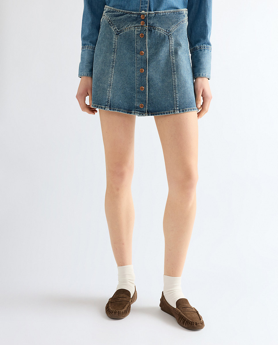 Falda vaquera mini - Wrangler - Azul Azul-1
