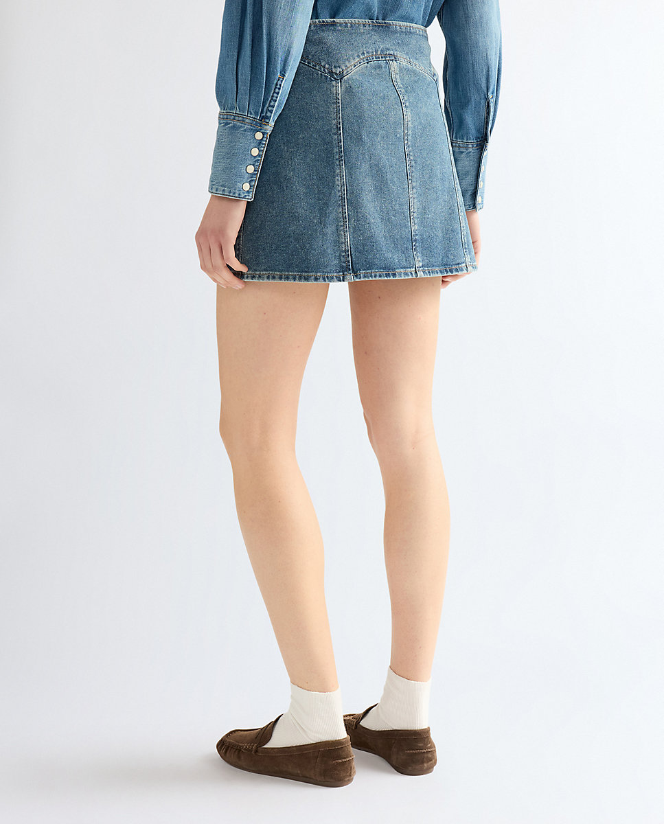 Falda vaquera mini - Wrangler - Azul Azul-3