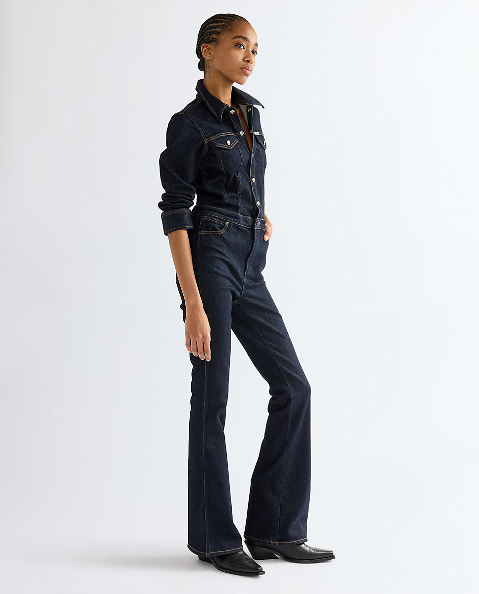 Mono vaquero de mujer con pierna acampanada - Wrangler - Azul Azul-1