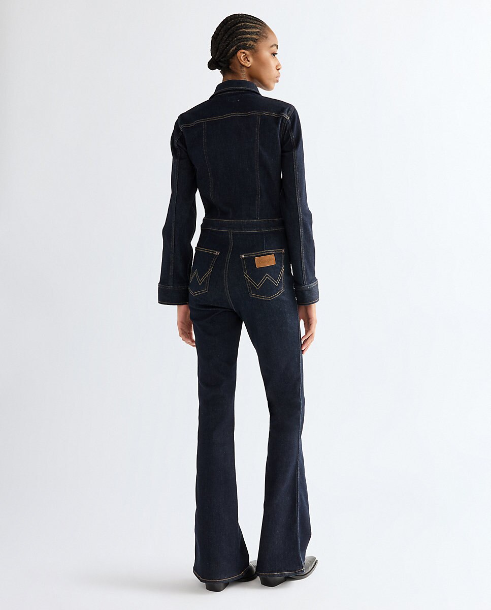 Mono vaquero de mujer con pierna acampanada - Wrangler - Azul Azul-3