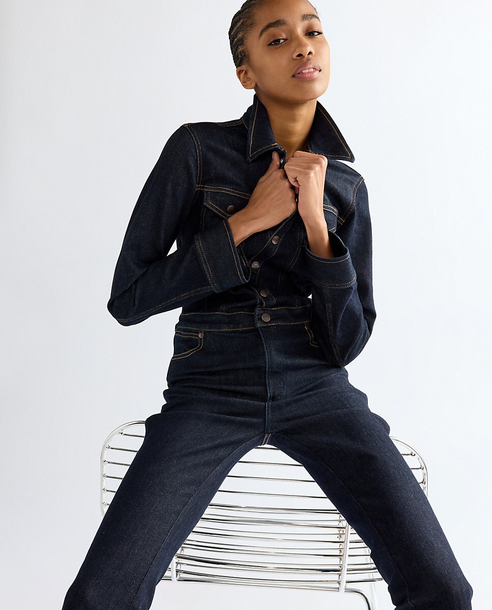Mono vaquero de mujer con pierna acampanada - Wrangler - Azul Azul-4