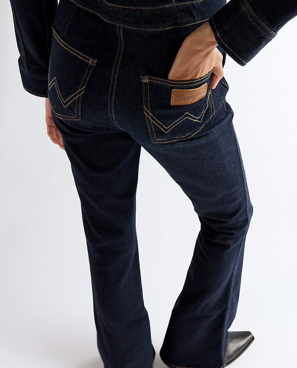 Mono vaquero de mujer con pierna acampanada - Wrangler - Azul Azul-5