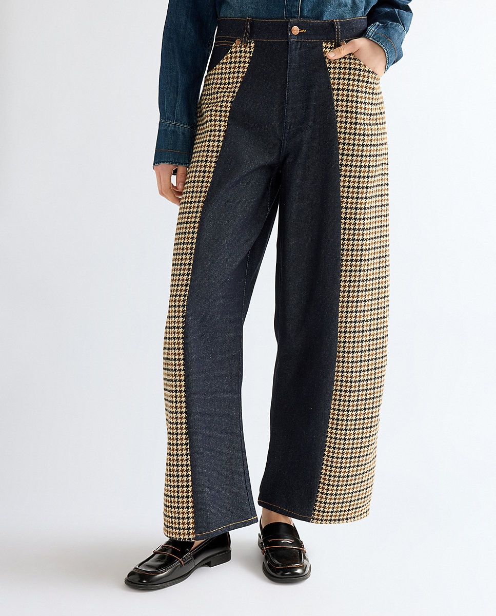 Vaquero de mujer de corte redondeado y insertos de tejido - Wrangler - Azul Azul-1