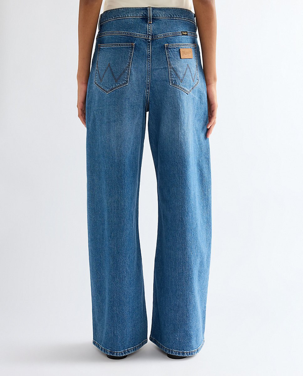 Vaqueros de mujer de tiro bajo ultra barrel - Wrangler - Azul Azul-3