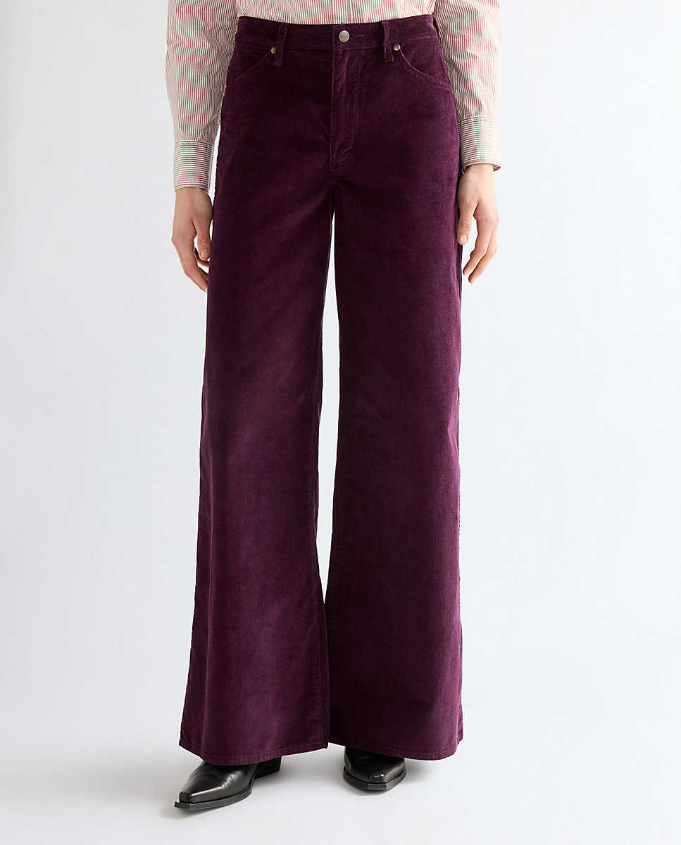 Imagen 0 de Pantalon de mujer canyon de corte ancho y cintura alta Morado