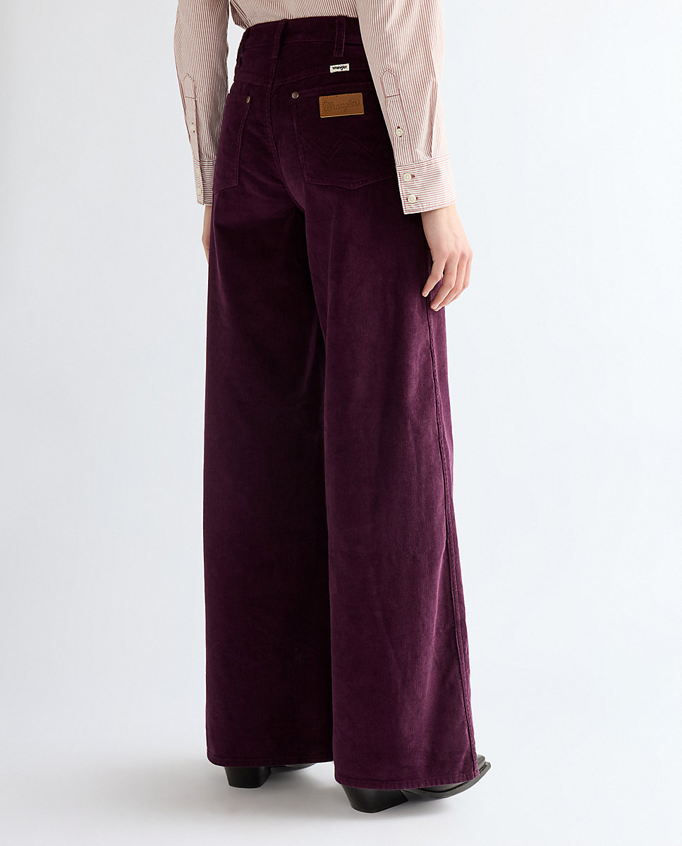 Pantalon de mujer canyon de corte ancho y cintura alta - Wrangler - Morado Morado-3