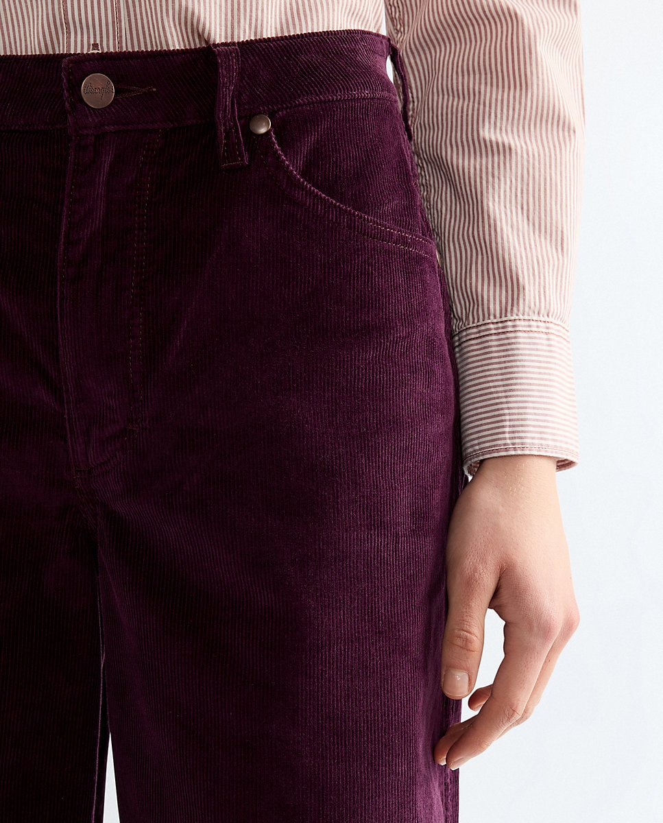 Pantalon de mujer canyon de corte ancho y cintura alta - Wrangler - Morado Morado-4