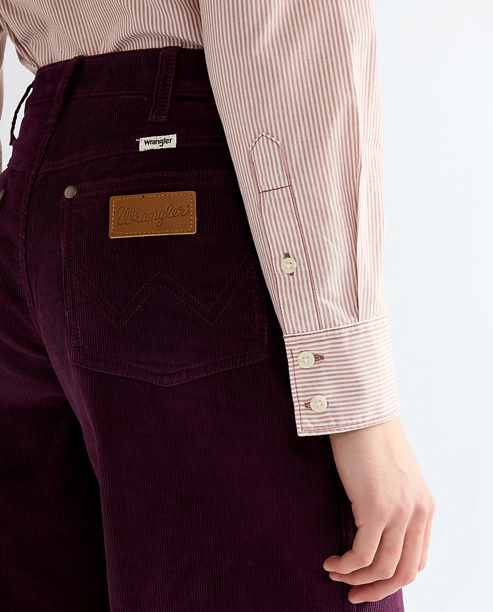 Pantalon de mujer canyon de corte ancho y cintura alta - Wrangler - Morado Morado-5