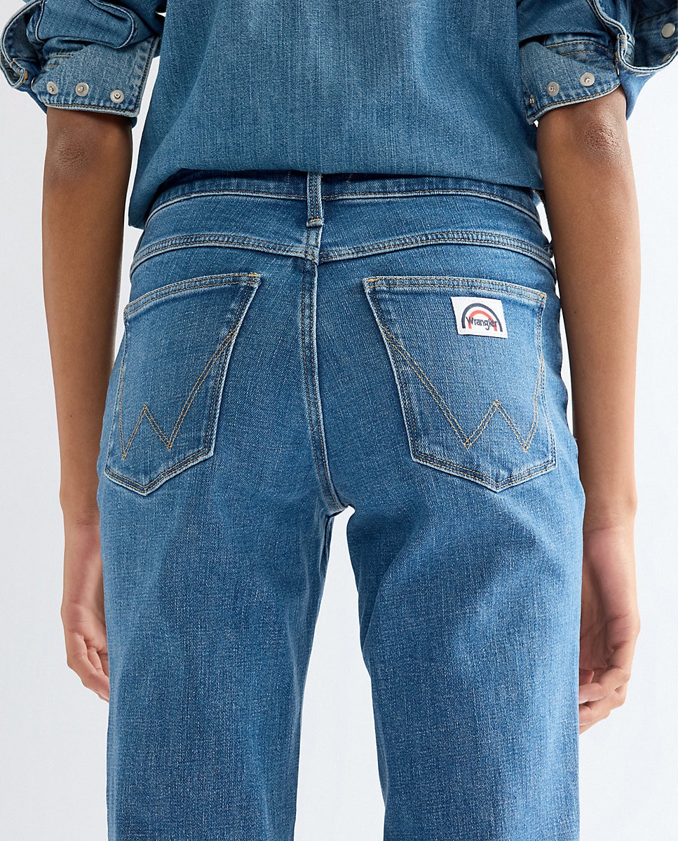 Vaquero campana flare de mujer con cintura regular - Wrangler - Azul Azul-5
