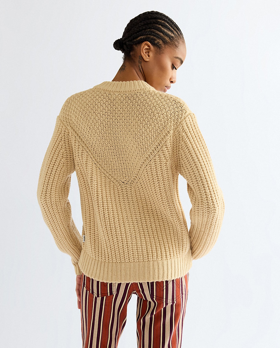 Cárdigan de mujer con canesú de inspiración wéstern - Wrangler - Natural Natural-3