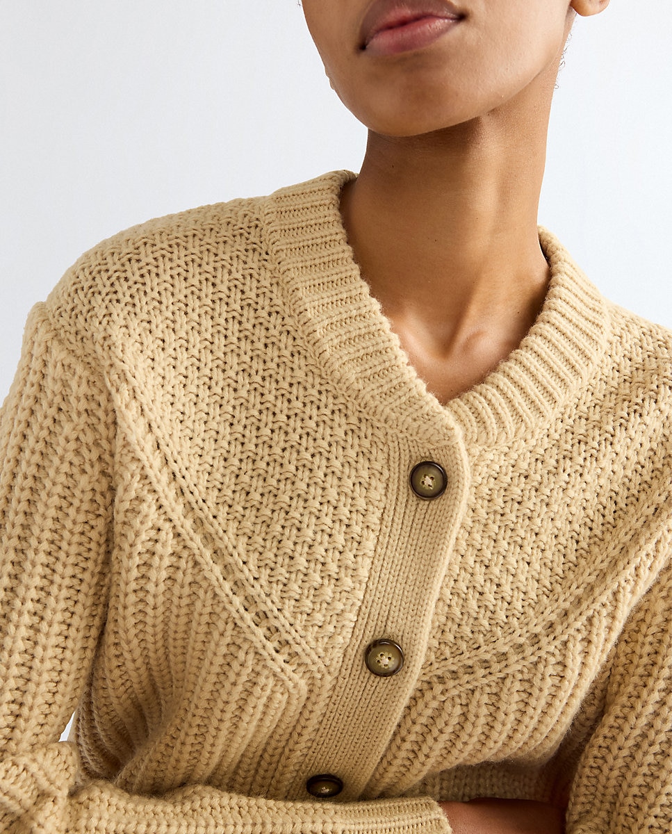 Cárdigan de mujer con canesú de inspiración wéstern - Wrangler - Natural Natural-5
