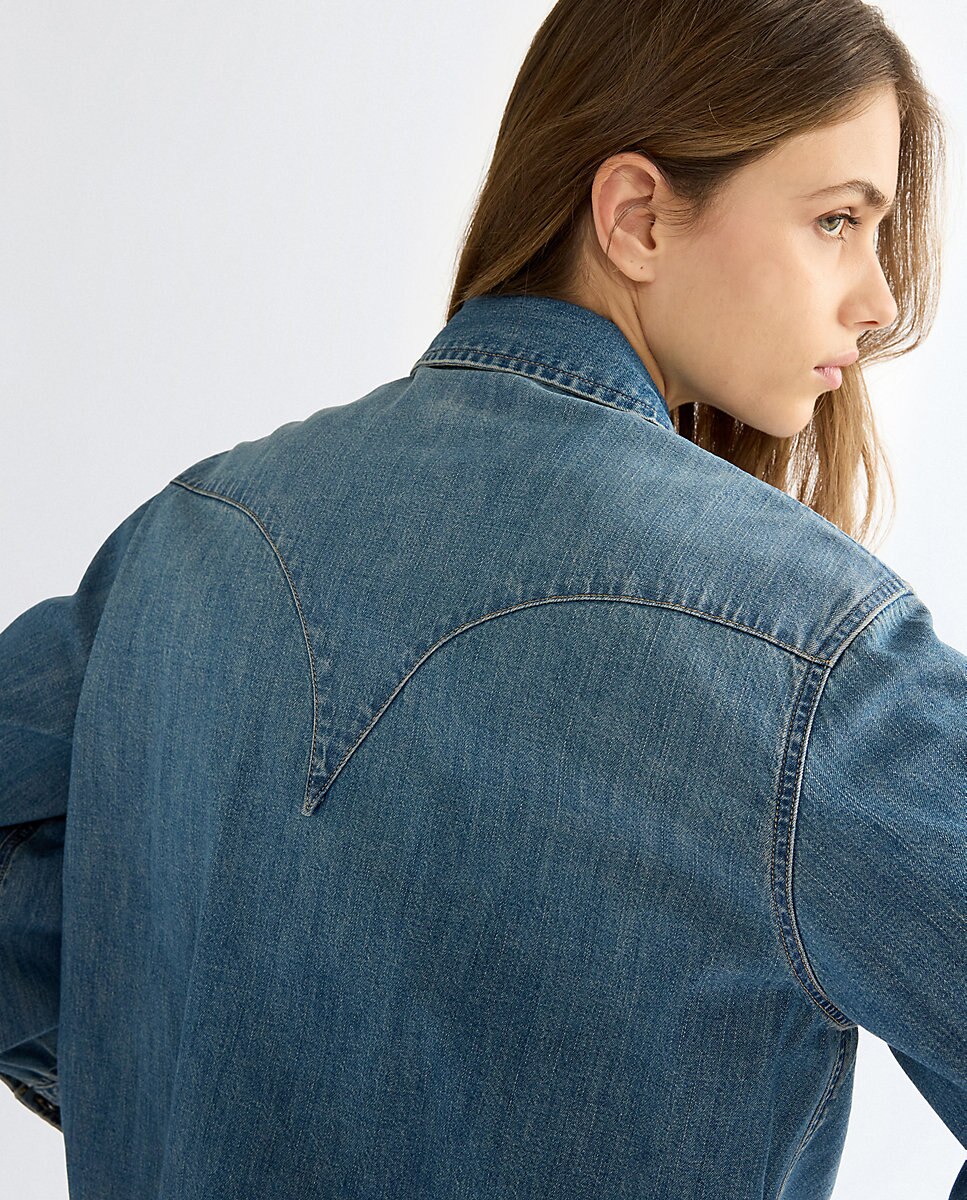 Camisa vaquera de mujer en - Wrangler - Azul Azul-5