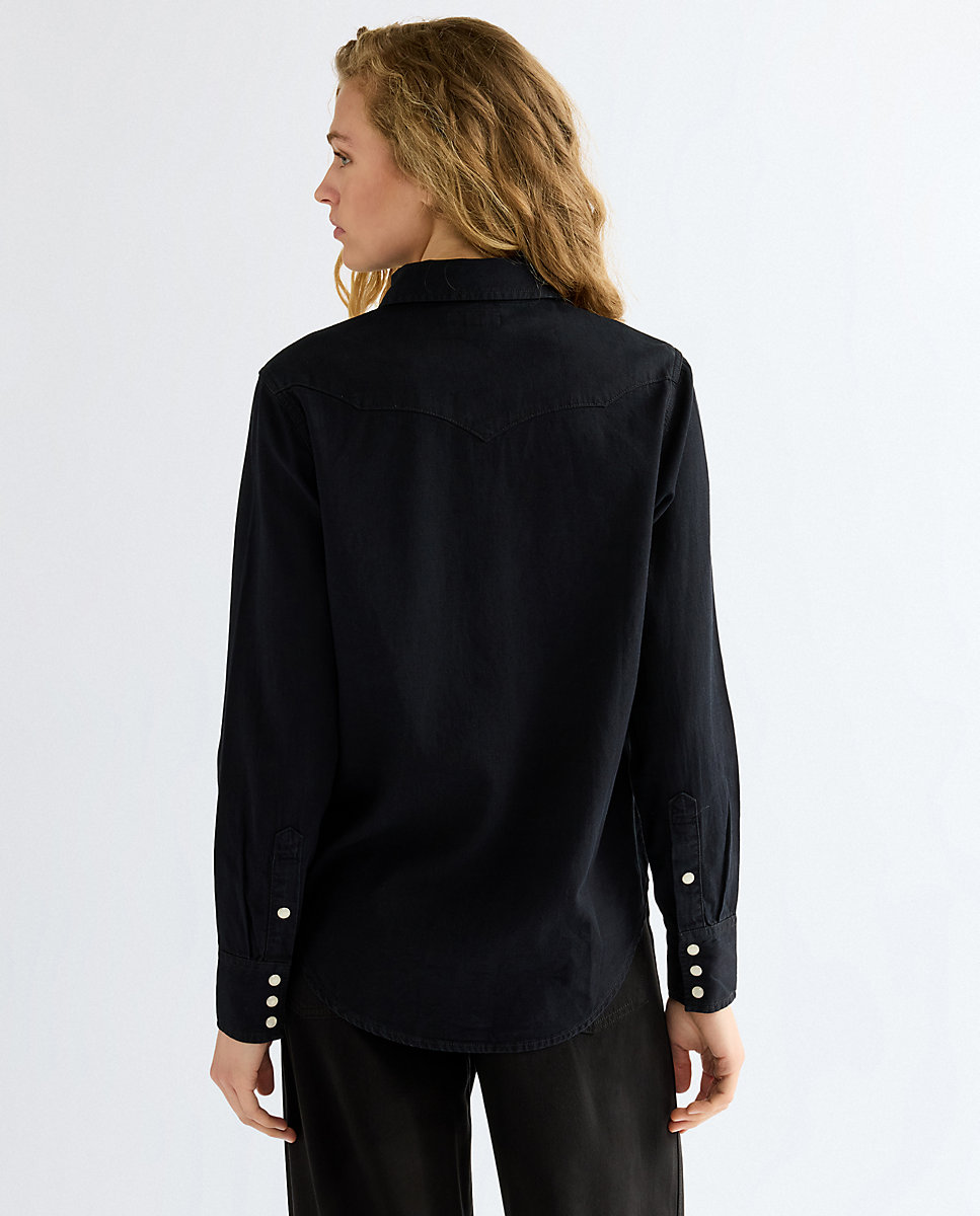 Camisa vaquera de mujer en blanco - Wrangler - Negro Negro-3