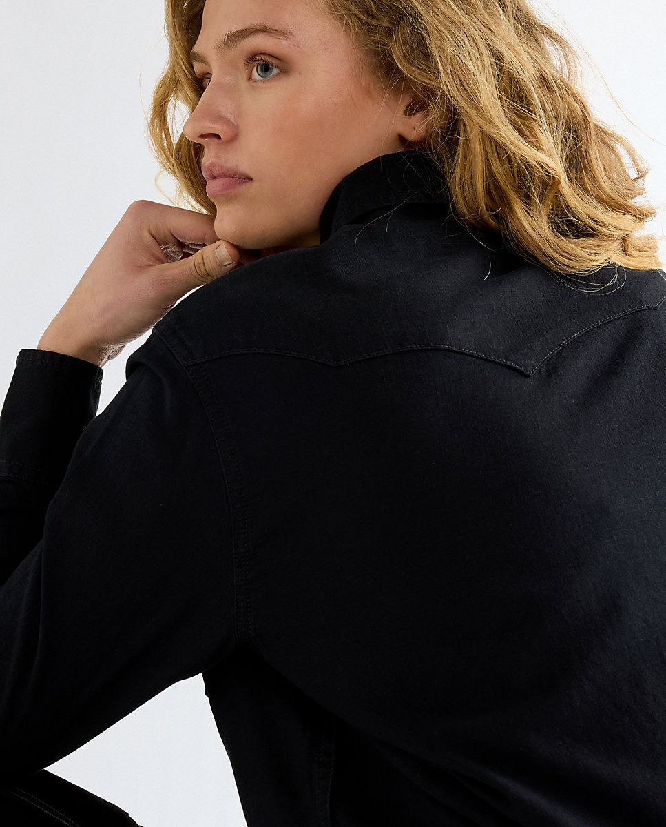 Camisa vaquera de mujer en blanco - Wrangler - Negro Negro-5