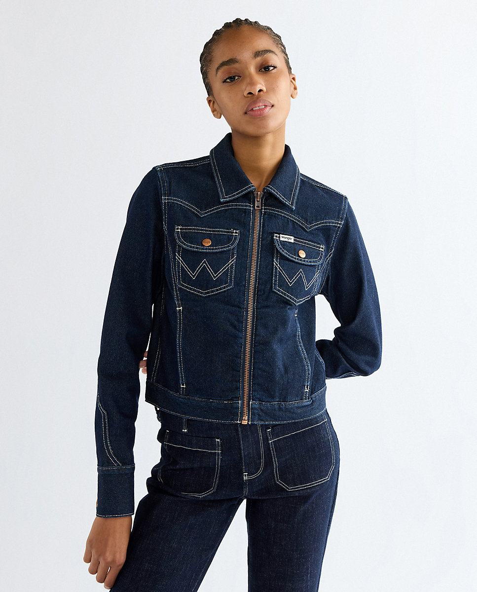 Cazadora vaquera de mujer de corte slim - Wrangler - Azul Azul-1