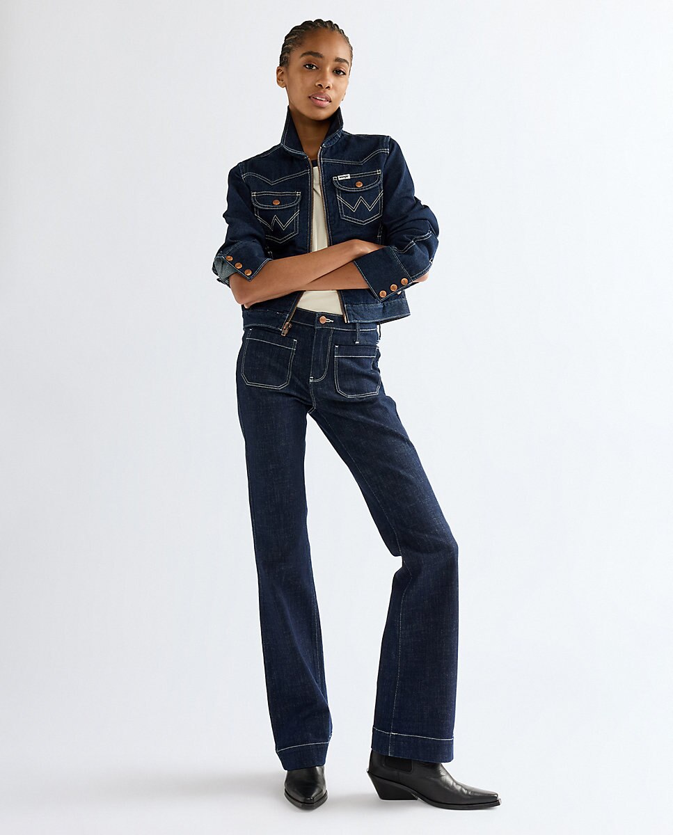 Cazadora vaquera de mujer de corte slim - Wrangler - Azul Azul-2
