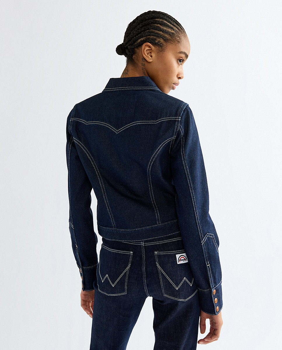Cazadora vaquera de mujer de corte slim - Wrangler - Azul Azul-3