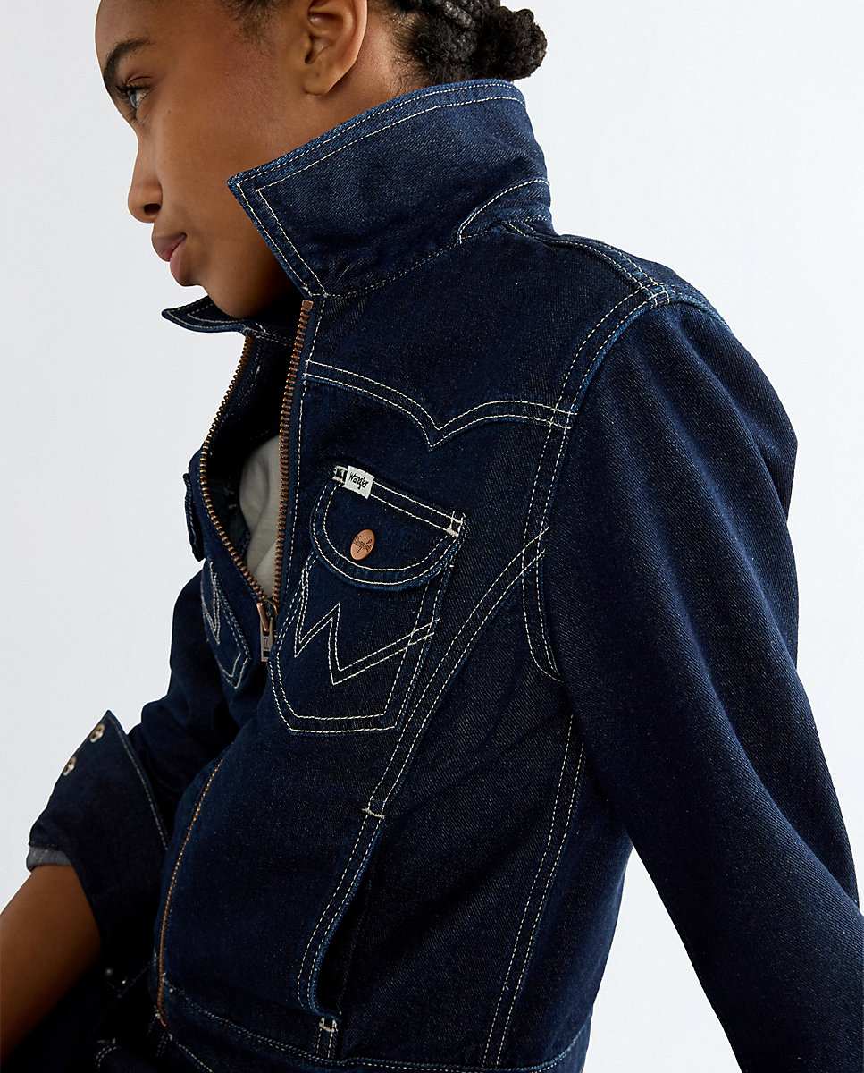 Cazadora vaquera de mujer de corte slim - Wrangler - Azul Azul-5