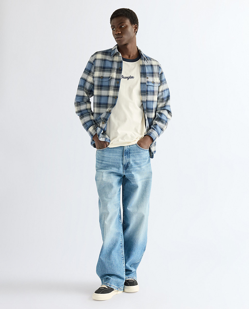 Imagen 2 de Vaquero de hombre baggy de corte relaxed en - Wrangler - Azul Azul