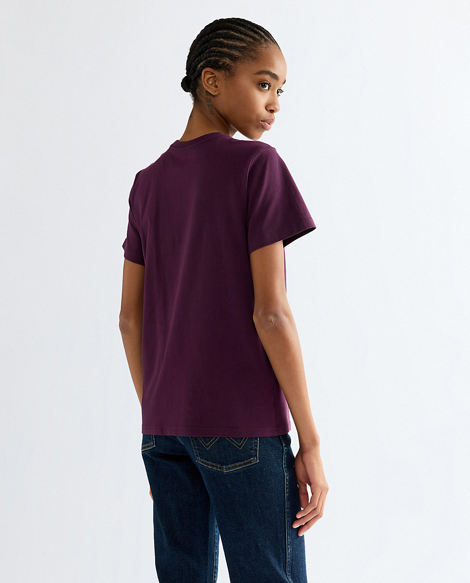 Camiseta de mujer de corte slim y manga corta - Wrangler - Morado Morado-3