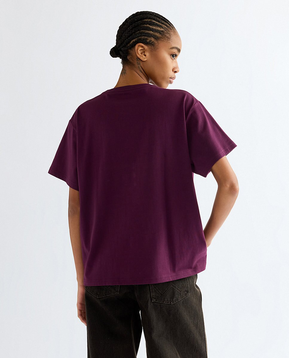 Camiseta de mujer con dibujo frontal de corte relajado - Wrangler - Morado Morado-4