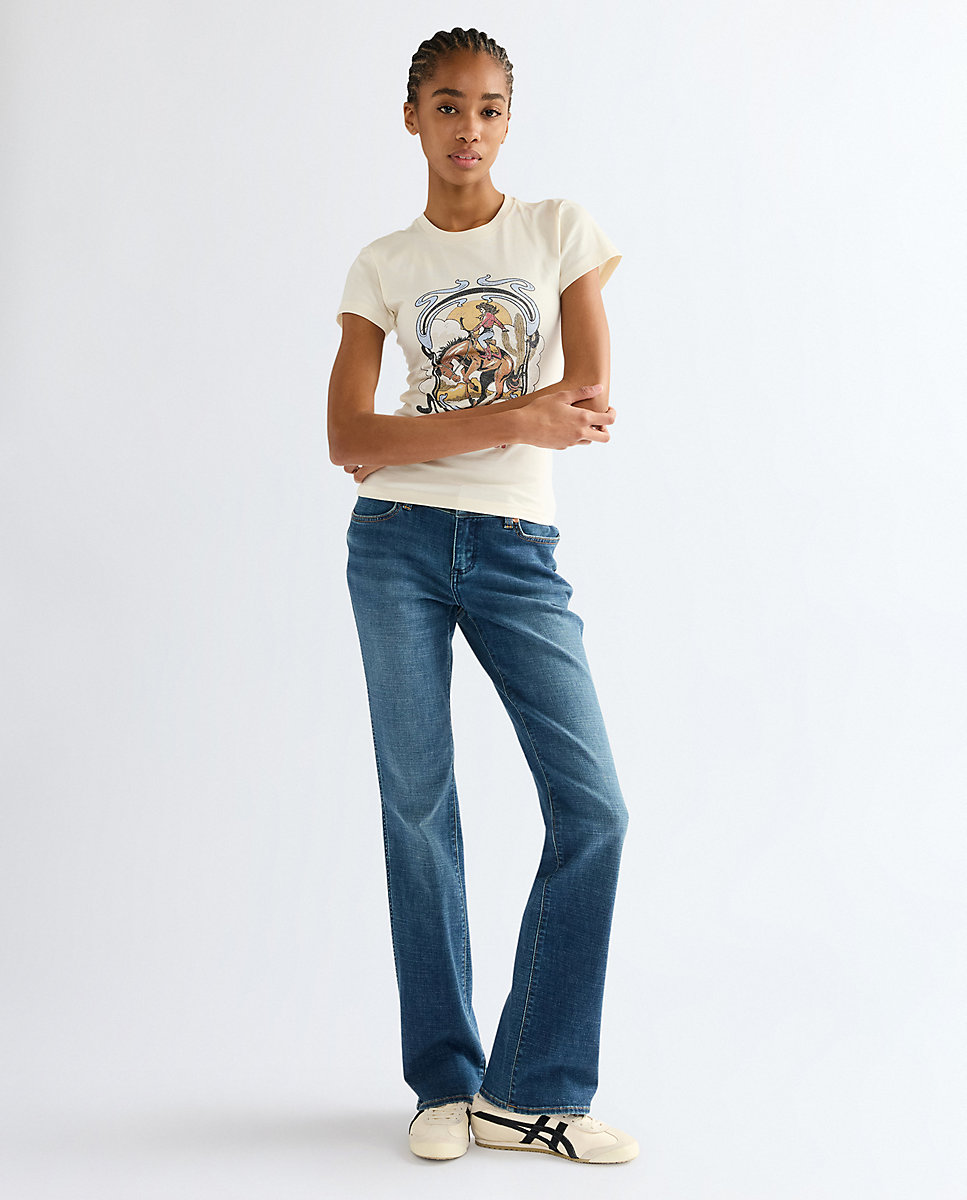 Camiseta de mujer con dibujo frontal de corte slim - Wrangler - Blanco Blanco-2