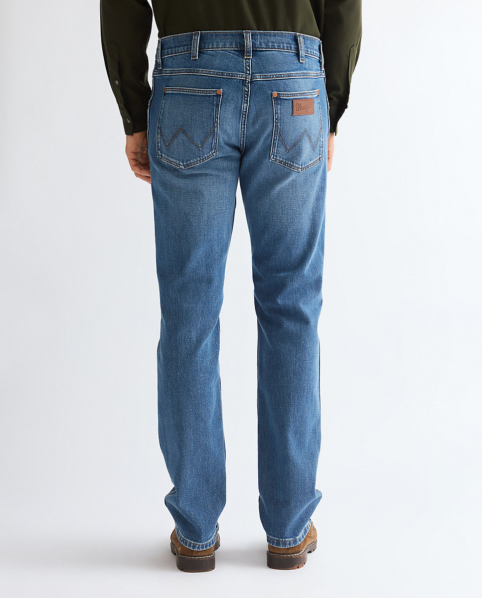 Imagen 3 de Vaquero greensboro de hombre de tiro medio y pierna recta - Wrangler - Azul Azul