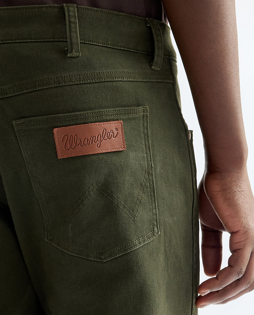 Pantalon larston de hombre de corte slim tapered en - Wrangler - Verde Verde-5