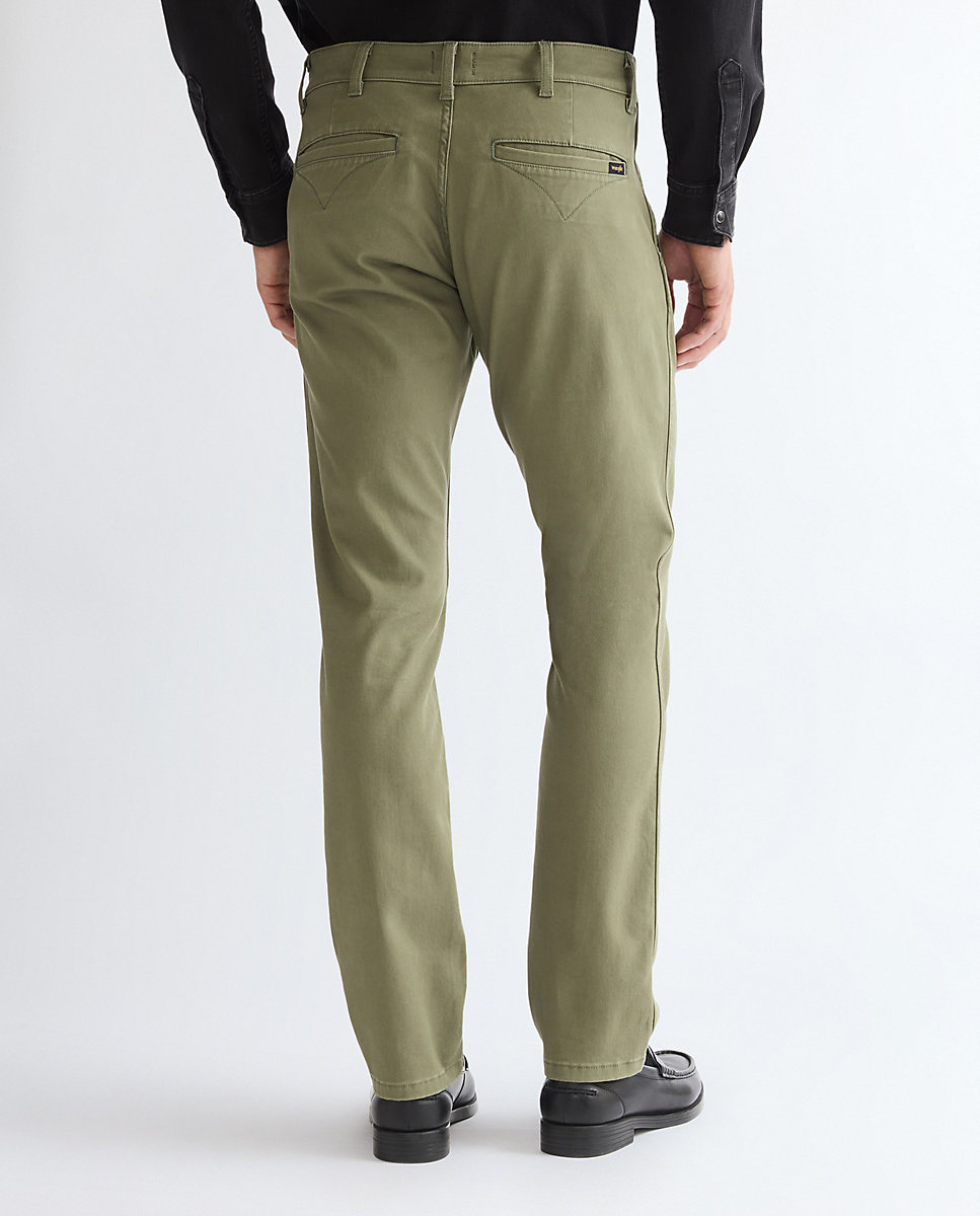 Chinos de hombre de corte regular recto - Wrangler - Verde Verde-3