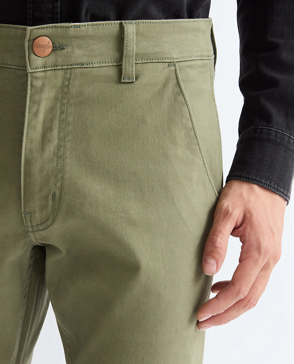 Chinos de hombre de corte regular recto - Wrangler - Verde Verde-4