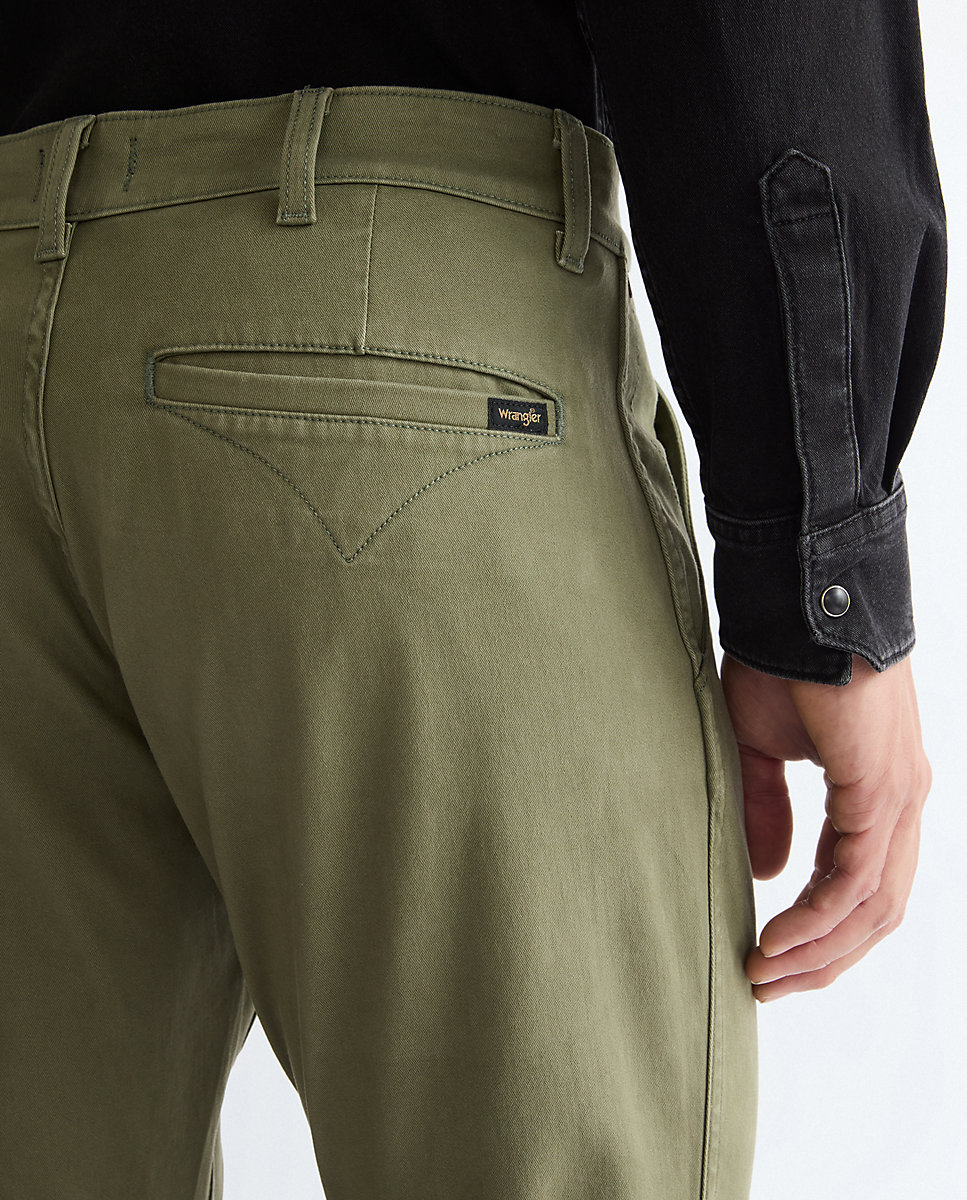 Chinos de hombre de corte regular recto - Wrangler - Verde Verde-5