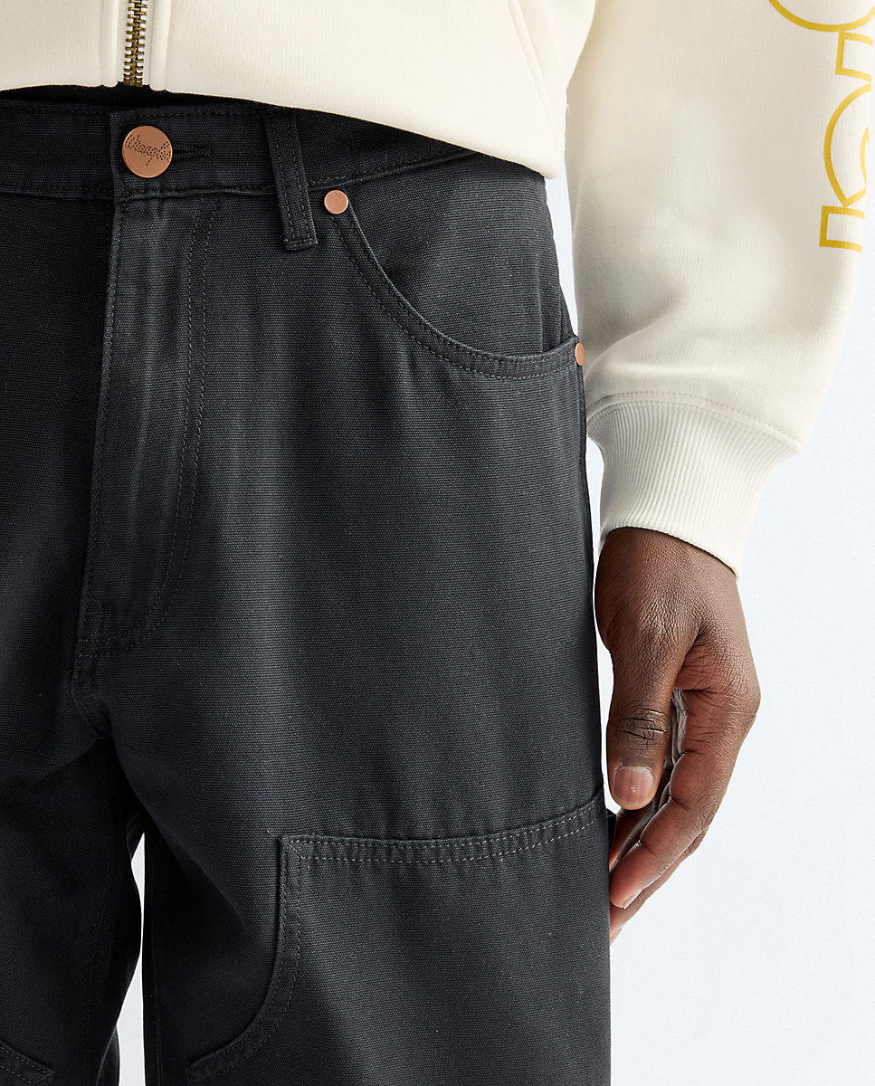 Pantalon de hombre carpenter de corte relaxed en marron - Wrangler - Negro Negro-4