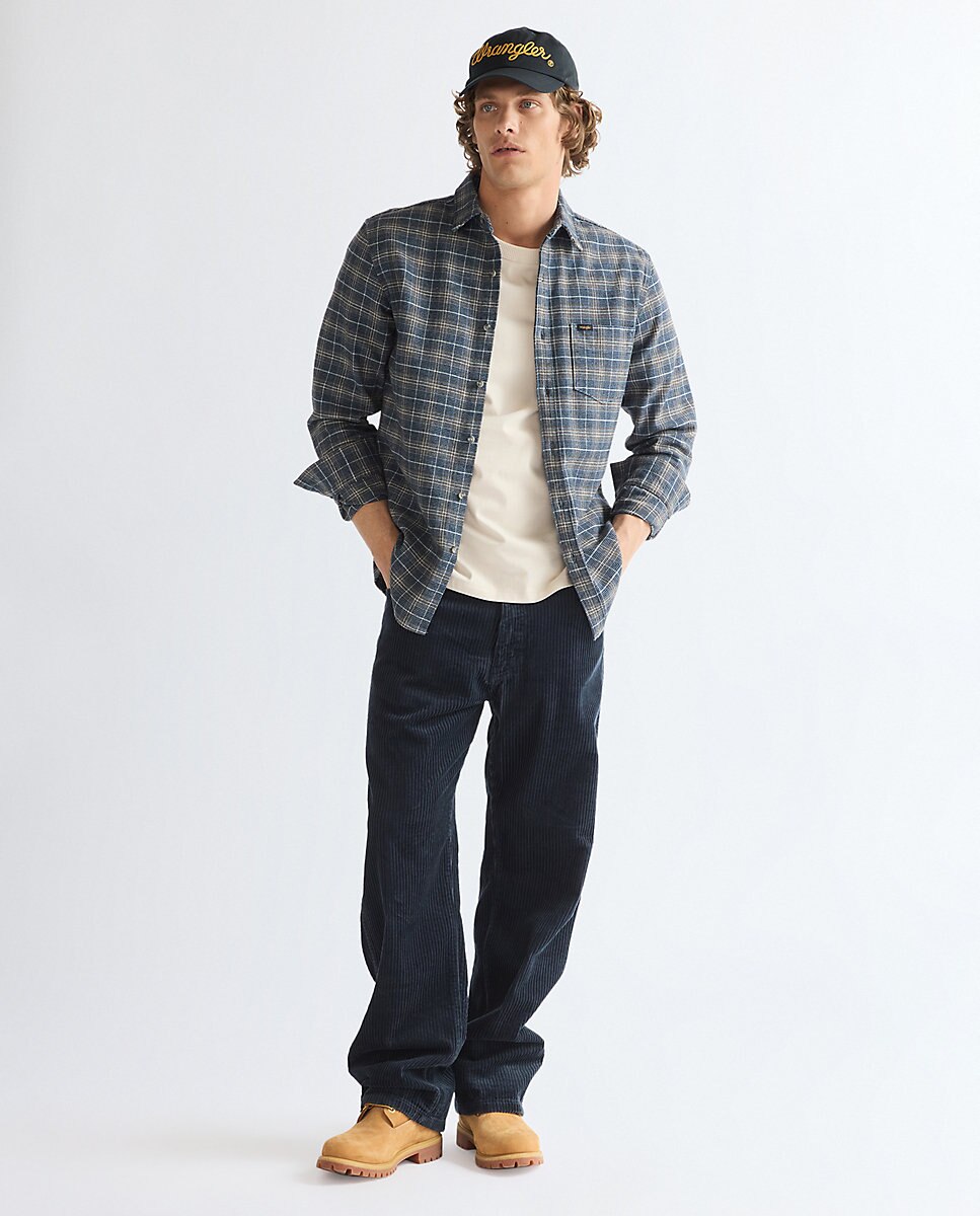 Camisa de hombre un bolsillo de corte regular - Wrangler - Azul Azul-2