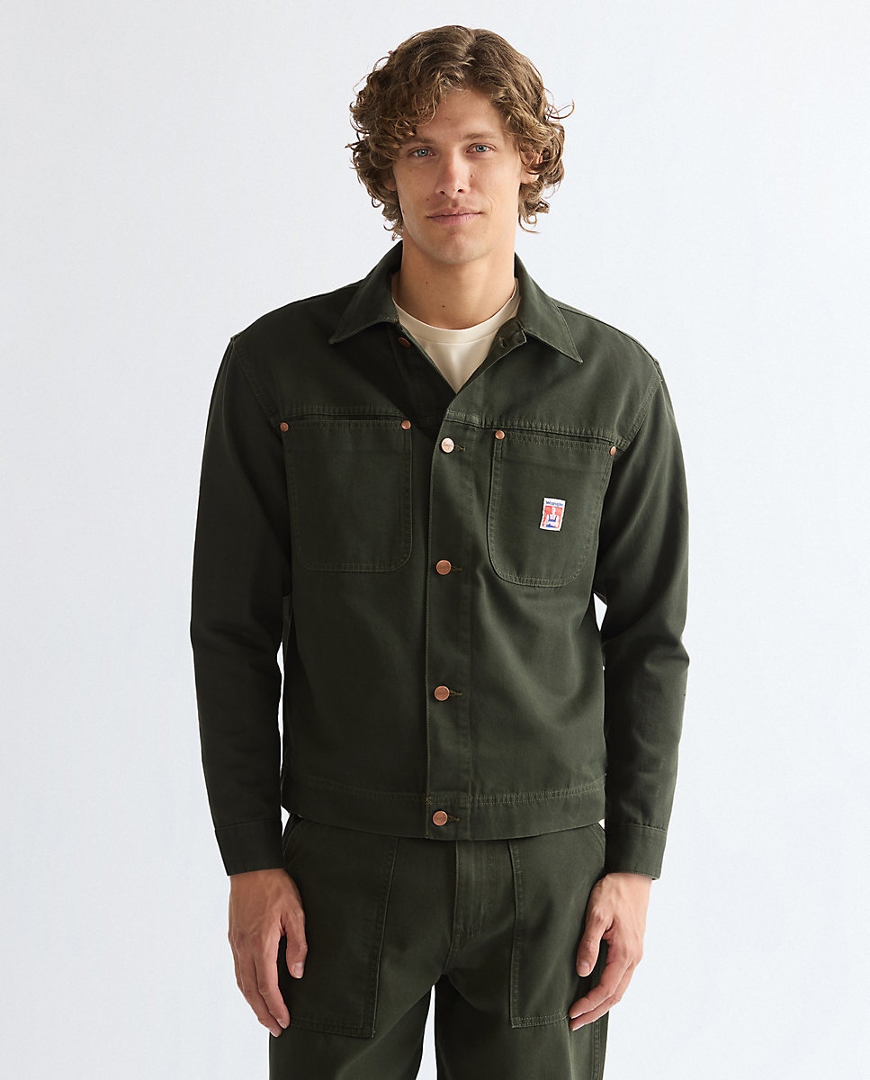 Imagen 0 de Sobrecamisa de hombre de manga larga de corte relaxed Verde