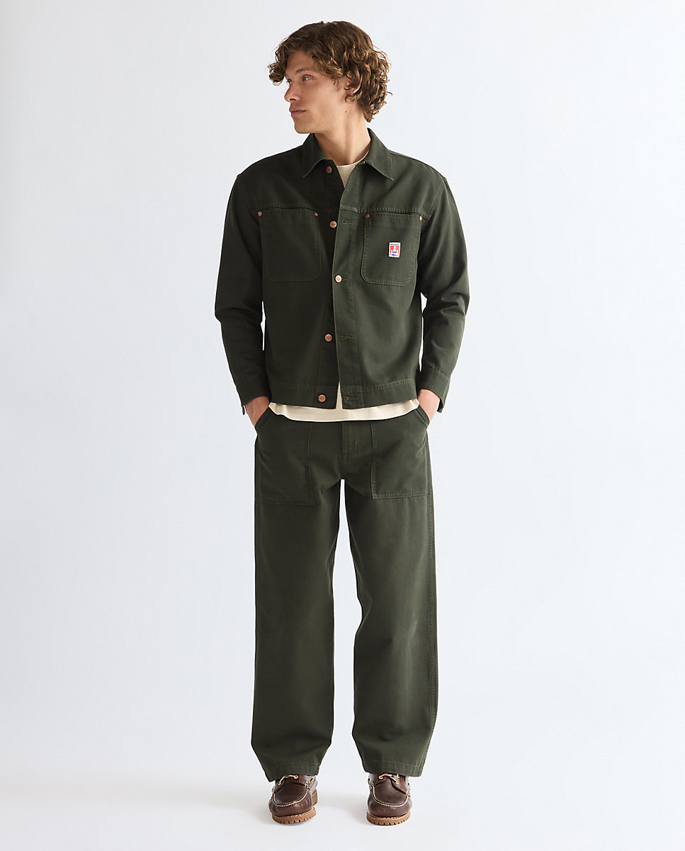 Sobrecamisa de hombre de manga larga de corte relaxed - Wrangler - Verde Verde-2