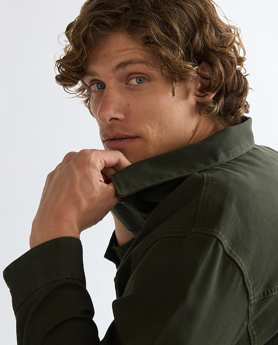 Sobrecamisa de hombre de manga larga de corte relaxed - Wrangler - Verde Verde-5