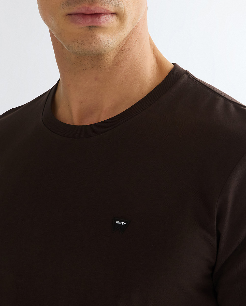 Camiseta de hombre de manga corta y corte regular - Wrangler - Marrón Marrón-4