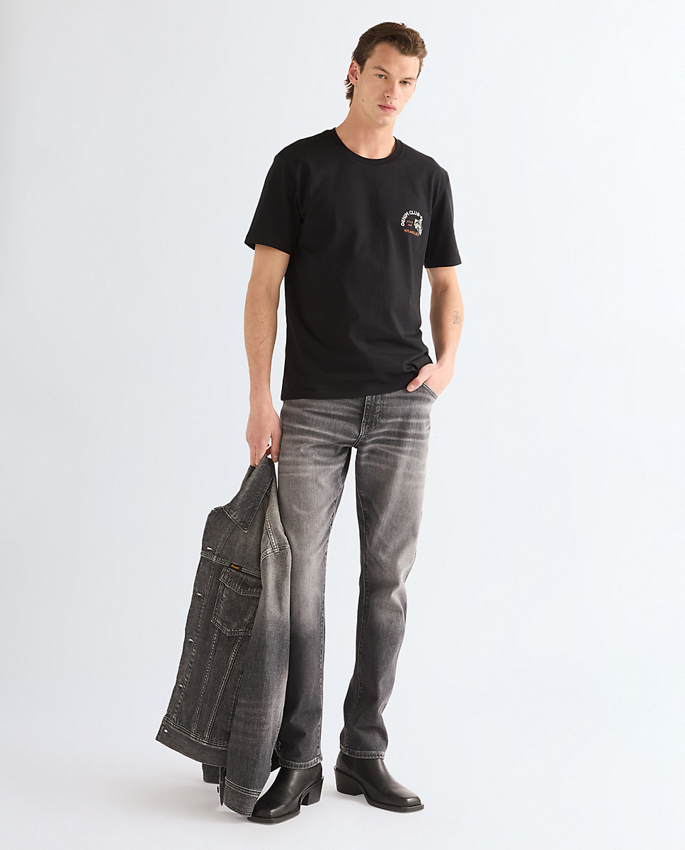 Imagen 2 de Camiseta de hombre básica de punto de algodón - Wrangler - Negro Negro