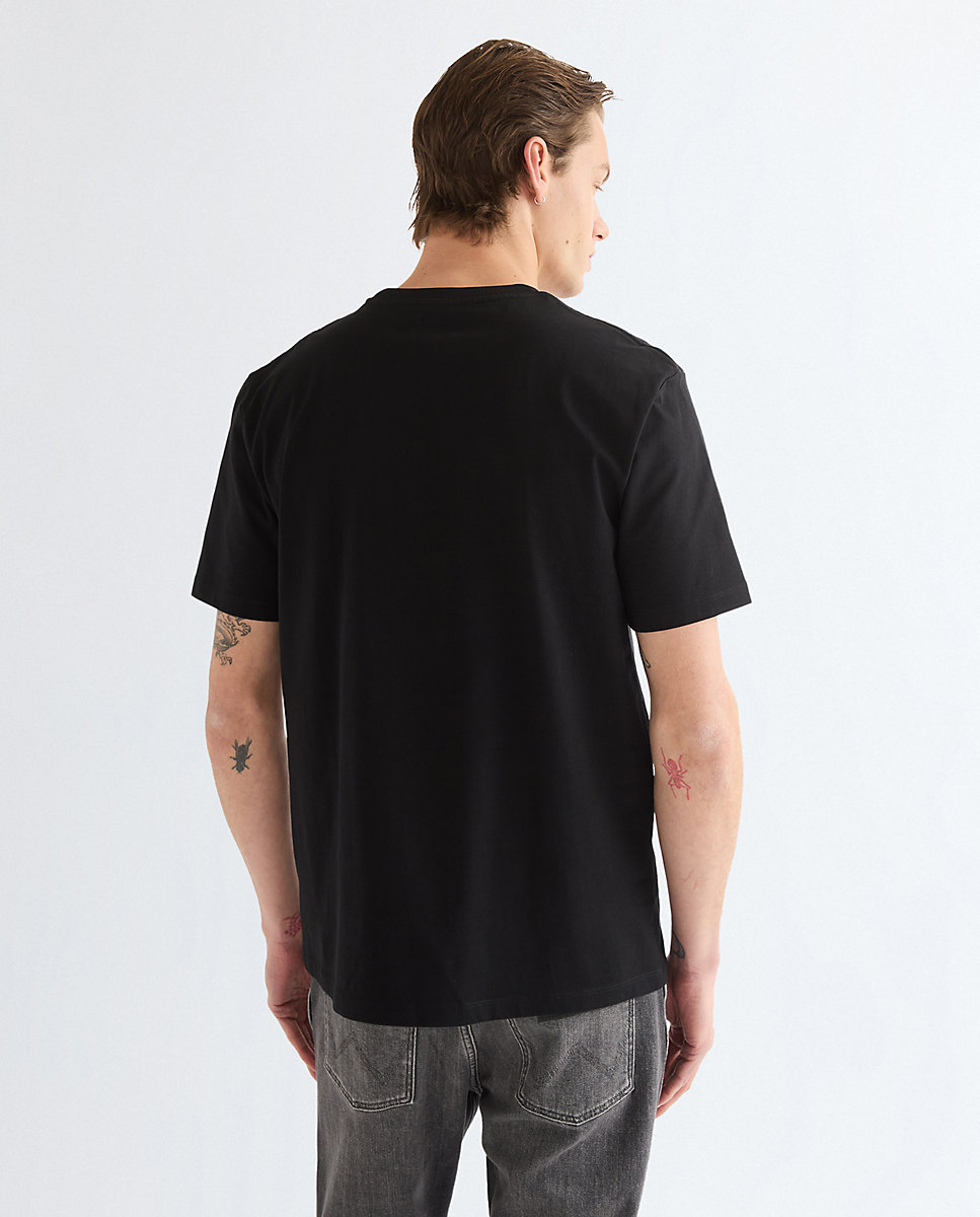 Imagen 3 de Camiseta de hombre básica de punto de algodón - Wrangler - Negro Negro