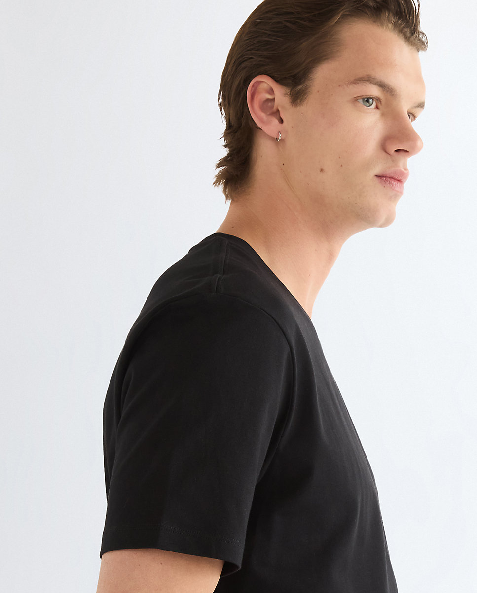 Imagen 5 de Camiseta de hombre básica de punto de algodón - Wrangler - Negro Negro