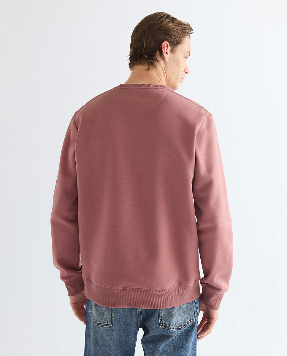 Sudadera con cuello redondo de hombre en de corte relaxed - Wrangler - Rosa Rosa-3