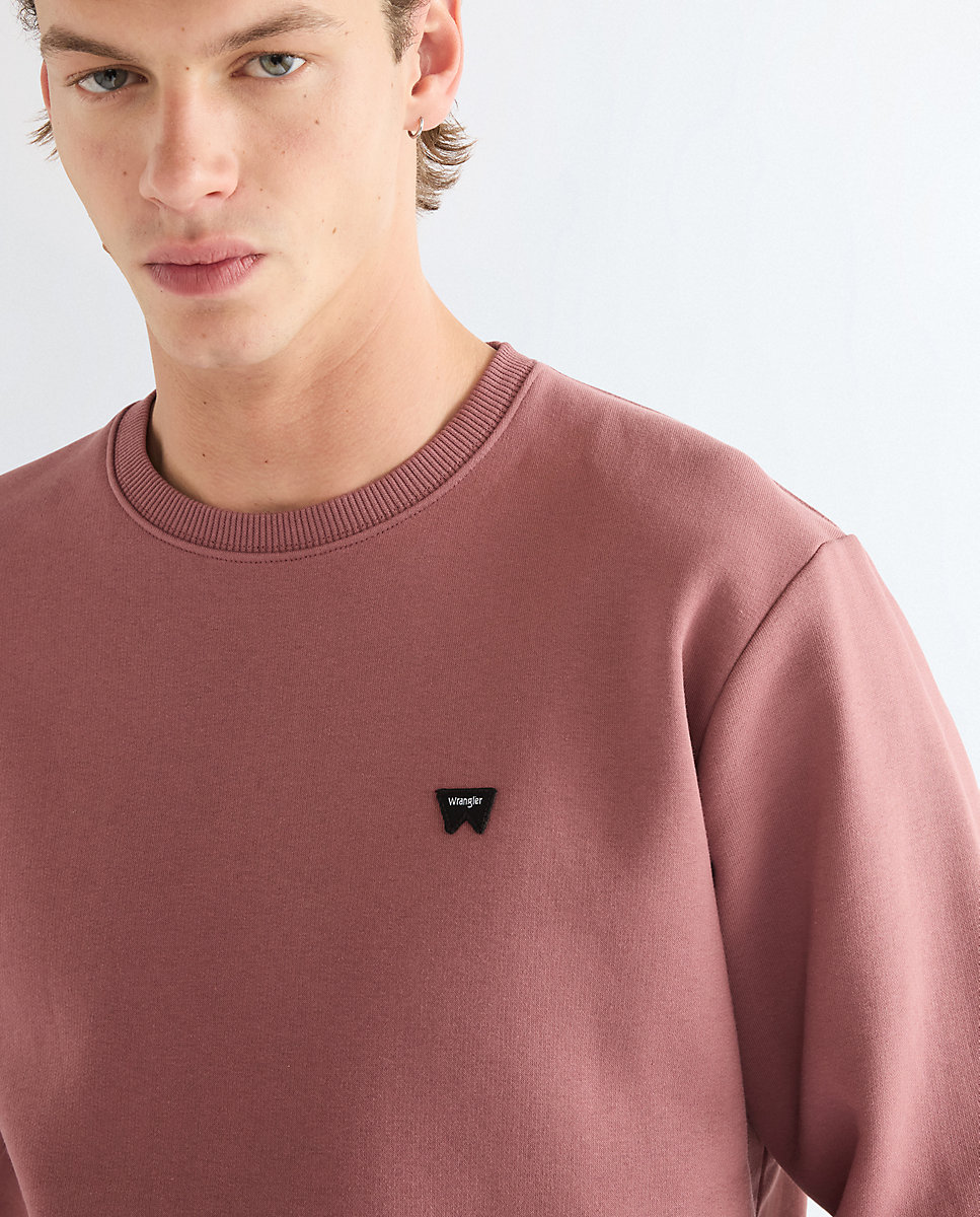 Sudadera con cuello redondo de hombre en de corte relaxed - Wrangler - Rosa Rosa-4
