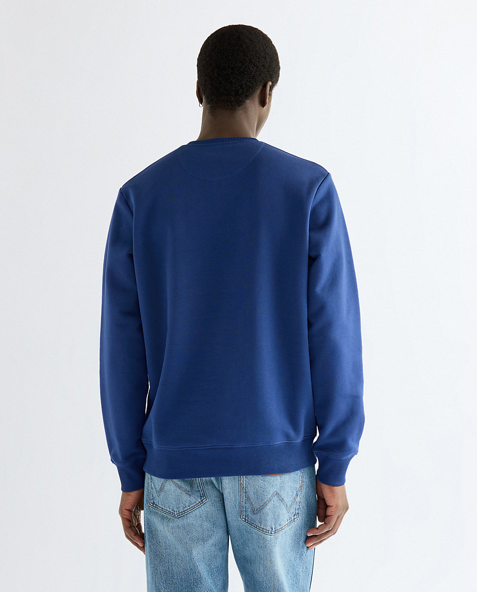 Sudadera con cuello redondo de hombre en de corte relaxed - Wrangler - Azul Azul-2