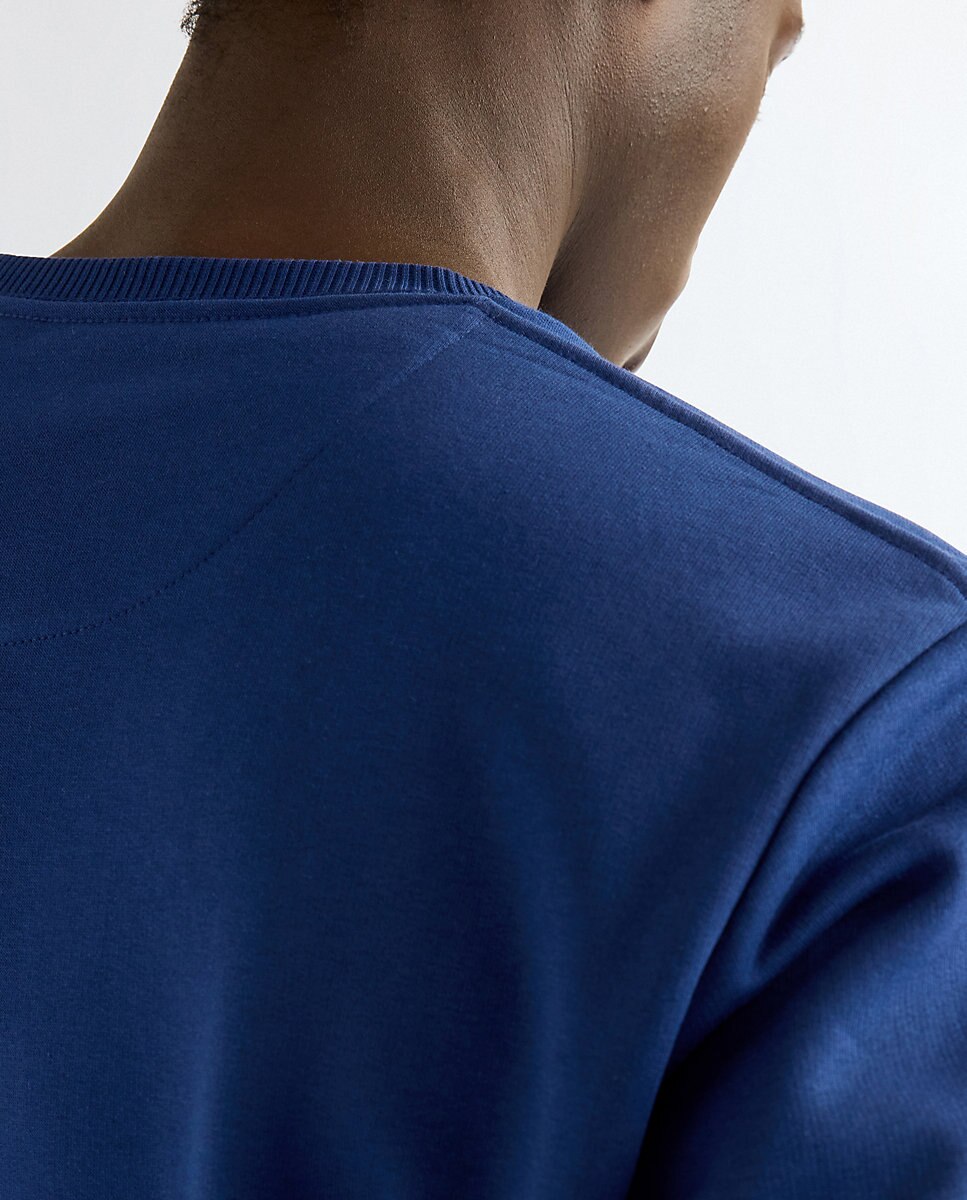 Sudadera con cuello redondo de hombre en de corte relaxed - Wrangler - Azul Azul-6