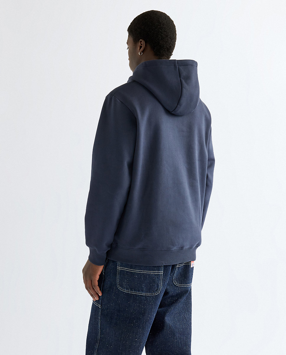 Sudadera de hombre con capucha sin cepillar - Wrangler - Azul Azul-2
